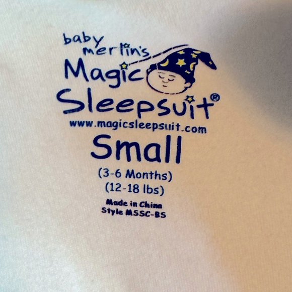 Baby Merlin’s The Magic Sleepsuit, blue, small, like-new - Picture 5 of 8